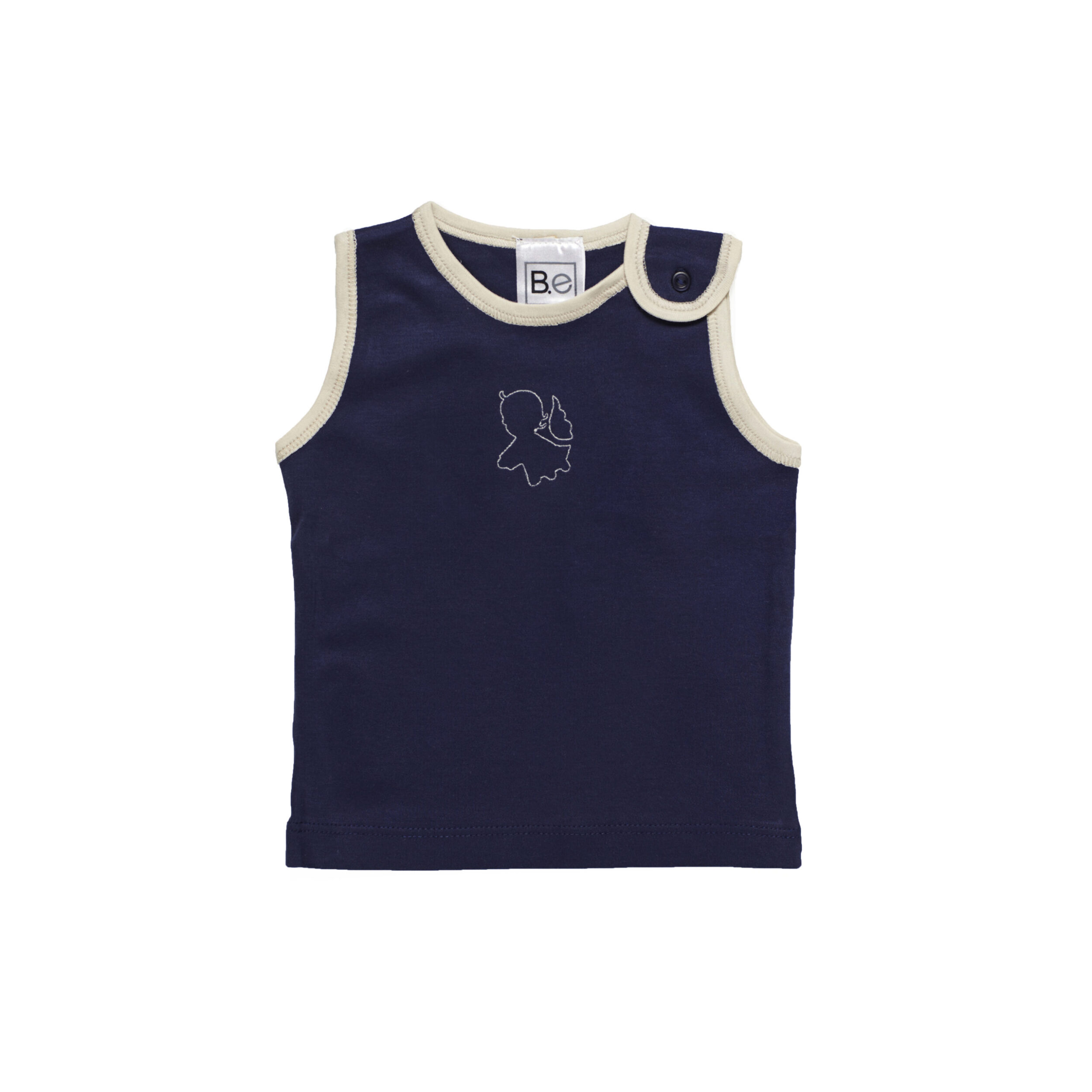 sleeveless tshirt baby organic pima cotton slowfashion quality blue
