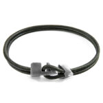 Racing Green Brixham Silver and Round Leather Bracelet