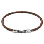 Brown Talbot Silver and Rope Bracelet
