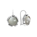 BLOSSOM Large Earrings with Grey Moonstone