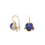 BLOSSOM hook earrings with lapis lazuli