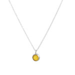 BLOSSOM bud pendant with egg yolk amber