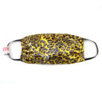 Silk Face Mask “Yellow Leopard” Print with a defensive nanomembrane