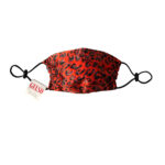 Silk Face Mask “Red Leopard” Print with a defensive nanomembrane
