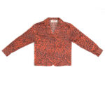 Baby Silk Leopard Pajamas Shirt “Red Leopard” Print