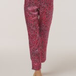 Silk Pajamas Pants “Pink Leopard” Print