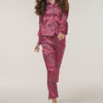 Silk Pajamas Shirt “Pink Leopard” Print