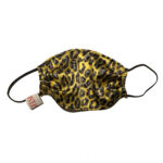 Silk Face Mask “Yellow Leopard” Print
