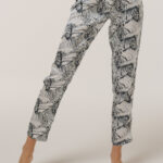 Silk Pajamas Pants “White Zebra” Print
