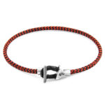 Red Noir Cullen Silver and Rope Bracelet