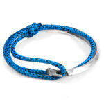 Blue Noir Hove Silver and Rope Bracelet