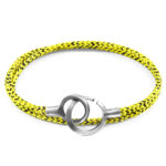 Yellow Noir Montrose Silver and Rope Bracelet