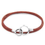 Red Noir Montrose Silver and Rope Bracelet