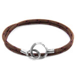 Brown Montrose Silver and Rope Bracele