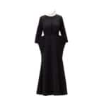 Fashion Black Maxi Long-Sleeve Dress