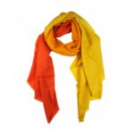 Yellow Orange Ombre Shaded Cashmere Scarf