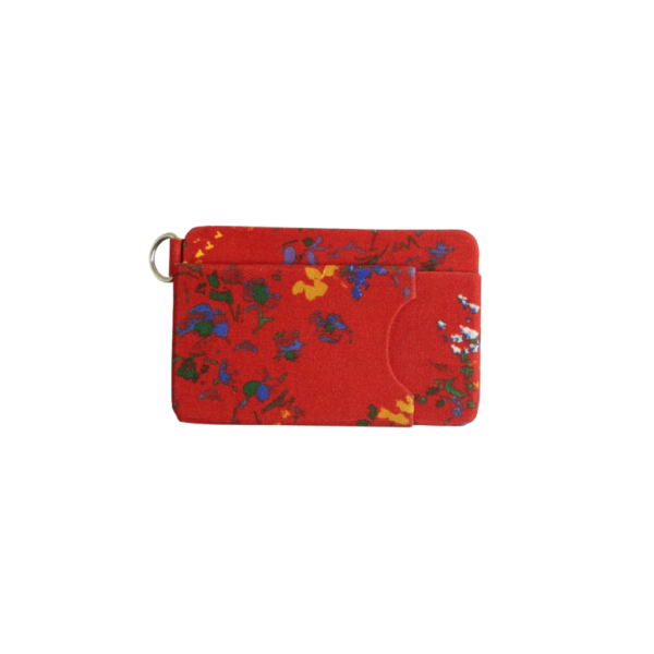 floral red yellow green wallet