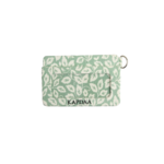 Sustainable Card Wallet – White Leaf on Green