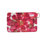Sustainable Card Wallet – Pink Floral Pattern On White