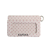 Sustainable Card Wallet – Pink and White – Geometrical Print
