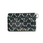Sustainable Card Wallet – Brown and Blue Geometrical Abstract Pattern