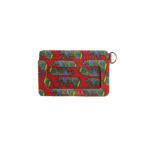 Sustainable Card Wallet – Tiger Print On Red