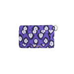 Sustainable Card Wallet – White And Black Flower Pattern On Purple