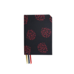 Sustainable A5 Floral Journal – Red Flower Pattern on Black