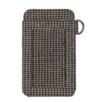 Sustainable Card Wallet – Woven Black And White Houndstooth Print