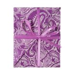 Sustainable Christmas Cards – Lilac and Silver Paisley Print