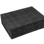 Sustainable Collapsible Box – Grey Tartan Print On Wool