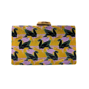 yellow gold swan style clutch