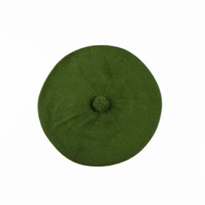 green cashmere silk beret