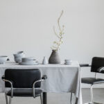 Linen tablecloth / Ice grey (145x330cm)