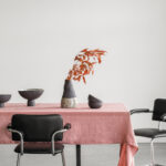 Linen tablecloth / Pinky coral (145x 250cm)