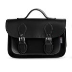 Handmade Leather Micro satchel Plus -Black