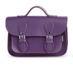 Handmade Leather Micro satchel Plus -Purple