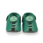 SHU-016 – Green Leather Shoe with Green Heart