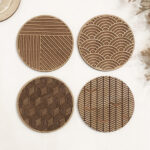Set of 4 Geometric Wooden Coasters